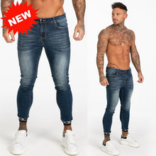 Charger l&#39;image dans la galerie, Mens Skinny Jeans 2019 Super Skinny Jeans Men Non Ripped Stretch Denim Pants Elastic Waist Big Size European W36 zm01