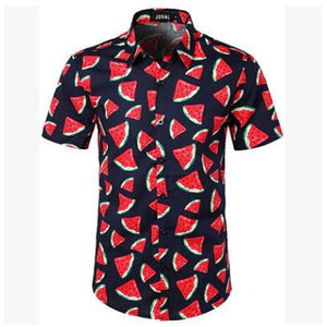 NEW Men Hawaiian Shirts Summer Floral Printed Beach Short Sleeve Camp Casual Shirt Tops Blouse