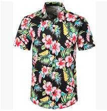 Charger l&#39;image dans la galerie, NEW Men Hawaiian Shirts Summer Floral Printed Beach Short Sleeve Camp Casual Shirt Tops Blouse