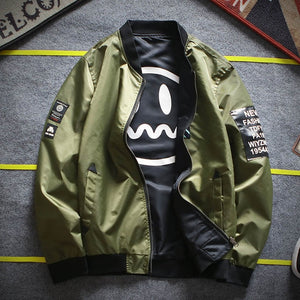 Lenstid 2019 New MA-1 bomber military motorcycle jacket men's printed pattern pilot bomber jacket men's baseball jacket Korean