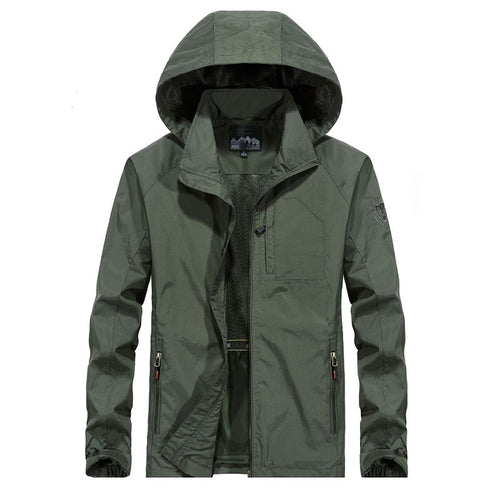 6XL Men's Waterproof Military Jacket Autumn Men Casual Windbreaker Jackets Mens Breathable Hooded Outdoor Coats Clothes ,GA363