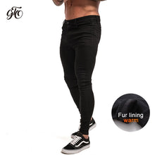 Charger l&#39;image dans la galerie, Mens Skinny Jeans 2019 Super Skinny Jeans Men Non Ripped Stretch Denim Pants Elastic Waist Big Size European W36 zm01