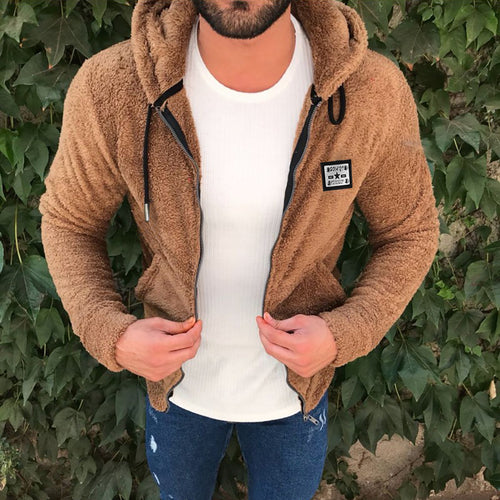 Mens New Fashion Casual Zipper Loose Double-Sided Plush Hooded  Jackets Clothing US Size Up to 3XL Hip Hop Slim Fit Pilot Coat