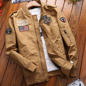 Military Jacket Men Spring Autumn Mens Coat Casual Warm Bomber Jacket Men Cotton Baseball Uniform Jacket Zipper Coat Spring