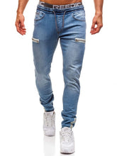 Charger l&#39;image dans la galerie, 3 Styles Men Stretchy Skinny Biker Slim Fit Denim Men Multi-pocket zipper pencil Pants men casual jeans fashion Casual Trousers