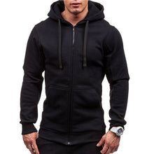 Charger l&#39;image dans la galerie, Meihuida Autumn Men Casual  Solid Zip Up Warm Pocket Cotton Breathablity Hoodie Hoodies Sweatshirt Jacket Coat Top Tops