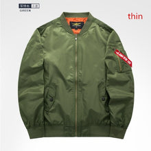 Charger l&#39;image dans la galerie, 2019 High quality Ma1 Thick and thin Army Green Military motorcycle Ma-1 aviator pilot Air men bomber jacket