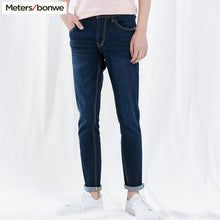 Charger l&#39;image dans la galerie, Metersbonwe Straight Jeans Men 2019 Spring Autumn New Casual Youth Trend Slim Jeans Mens  Pants Men Trousers