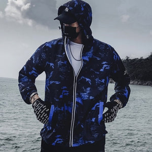 Dragon Bomber Jacket Men Outwear Streetwear Hip Hop Baseball Jacket Hooded Thin Windbreaker Jackets Fashion Patchwork Clothes