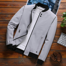 Charger l&#39;image dans la galerie, Jacket Men New Arrival Casual Solid JACKETS Men 2019 Fashion Streetwear Spring Autumn Clothing Slim Fit Outwear Asian size C35