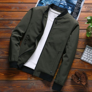 Jacket Men New Arrival Casual Solid JACKETS Men 2019 Fashion Streetwear Spring Autumn Clothing Slim Fit Outwear Asian size C35