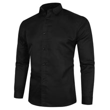 Charger l'image dans la galerie, ZUSIGEL 2019 Smart Casual Solid Long Sleeve White Shirt Men Single Breasted Collar Slim Fit Shirt Youth Fashion Mens Shirts