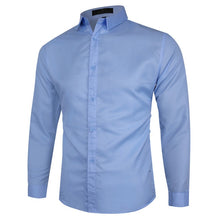 Charger l'image dans la galerie, ZUSIGEL 2019 Smart Casual Solid Long Sleeve White Shirt Men Single Breasted Collar Slim Fit Shirt Youth Fashion Mens Shirts