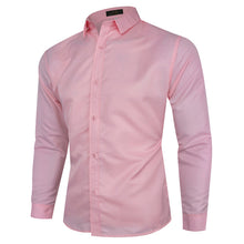 Charger l'image dans la galerie, ZUSIGEL 2019 Smart Casual Solid Long Sleeve White Shirt Men Single Breasted Collar Slim Fit Shirt Youth Fashion Mens Shirts
