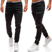 Charger l&#39;image dans la galerie, Men Clothes Hip Hop Sweatpants Skinny Motorcycle Denim Pants Zipper Designer Black Jeans Mens Casual Men Jeans Trousers