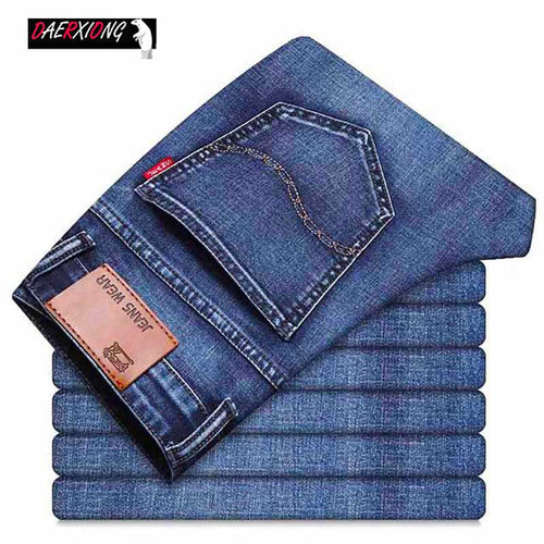 2020 Business Jeans Men Classic Stretch Slim Fit  Jean Homme Fashion Skinny Vintage Mens Jeans Brand Denim Pant  Male Plus Size