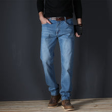 Charger l&#39;image dans la galerie, High Quality Stretch Plus Big Size 29 - 44 46 48 90% Cotton Straight Denim Jeans Men Famous Brand 2019 Spring