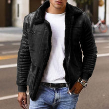 Charger l&#39;image dans la galerie, 2019 Hot Winter Bomber Jacket Men Motorcycle Jackets Warm Male Faux Fur Collar Mens Army Tactical Fleece Jackets Drop Shipping