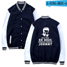 Charger l&#39;image dans la galerie, Johnny Hallyday baseball Jacket men/women uniform coat winter fashion sweatshirt warm hip hop college women Jackets clothes