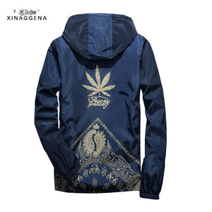 Weed Jacket Men Windbreaker 2018 Weed Maple Leafs Fashion Jacket Men Hooded Casual Jackets Male Coat Thin Men Coat Outwear