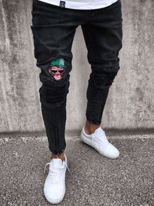 Long Pencil Pants Ripped Jeans Slim Spring Hole 2018 Men's Fashion Thin Skinny Jeans for Men Hiphop Trousers Clothes Clothing