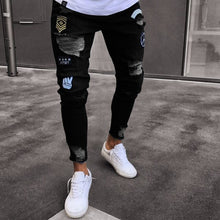 Charger l&#39;image dans la galerie, Long Pencil Pants Ripped Jeans Slim Spring Hole 2018 Men&#39;s Fashion Thin Skinny Jeans for Men Hiphop Trousers Clothes Clothing