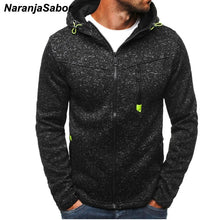 Charger l&#39;image dans la galerie, NaranjaSabor Spring Autumn Men&#39;s Hooded Jackets New Fashion Tracksuit Coats Male Zipper Sweatshirt Men Brand Clothing XXXL N443