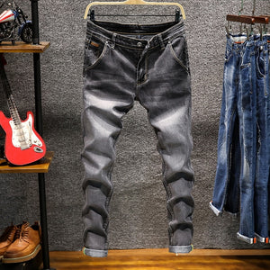 Men Skinny Jeans New Spring Stretch Distressed Denim Jeans High Quality Men Cotton Slim Jean Pants Casual Long Jeans