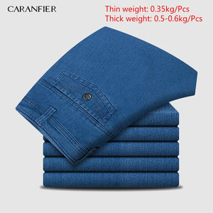 CARANFIER Mens Jeans Designer High Quality Classic Denim Pants Summer Baggy 2019 New Stretch Jeans Men Fashion Elasticity Jeans