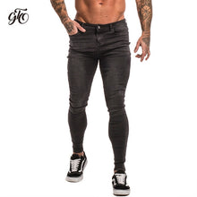 Charger l&#39;image dans la galerie, Mens Skinny Jeans 2019 Super Skinny Jeans Men Non Ripped Stretch Denim Pants Elastic Waist Big Size European W36 zm01