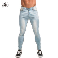 Charger l&#39;image dans la galerie, Mens Skinny Jeans 2019 Super Skinny Jeans Men Non Ripped Stretch Denim Pants Elastic Waist Big Size European W36 zm01